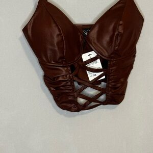 Windsor Copper Cross-Back Top